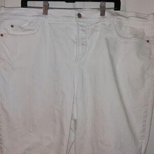 NYDJ Women's White Ankle Jeans WAIST 22" RISE 13" INSEAM 19"